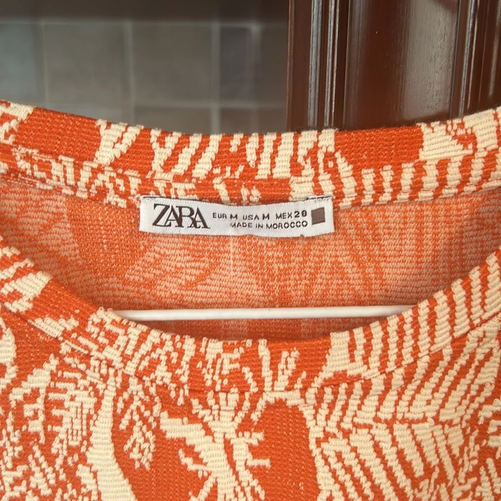 ZARA pebble jacquard embellished top size medium - Picture 9 of 11